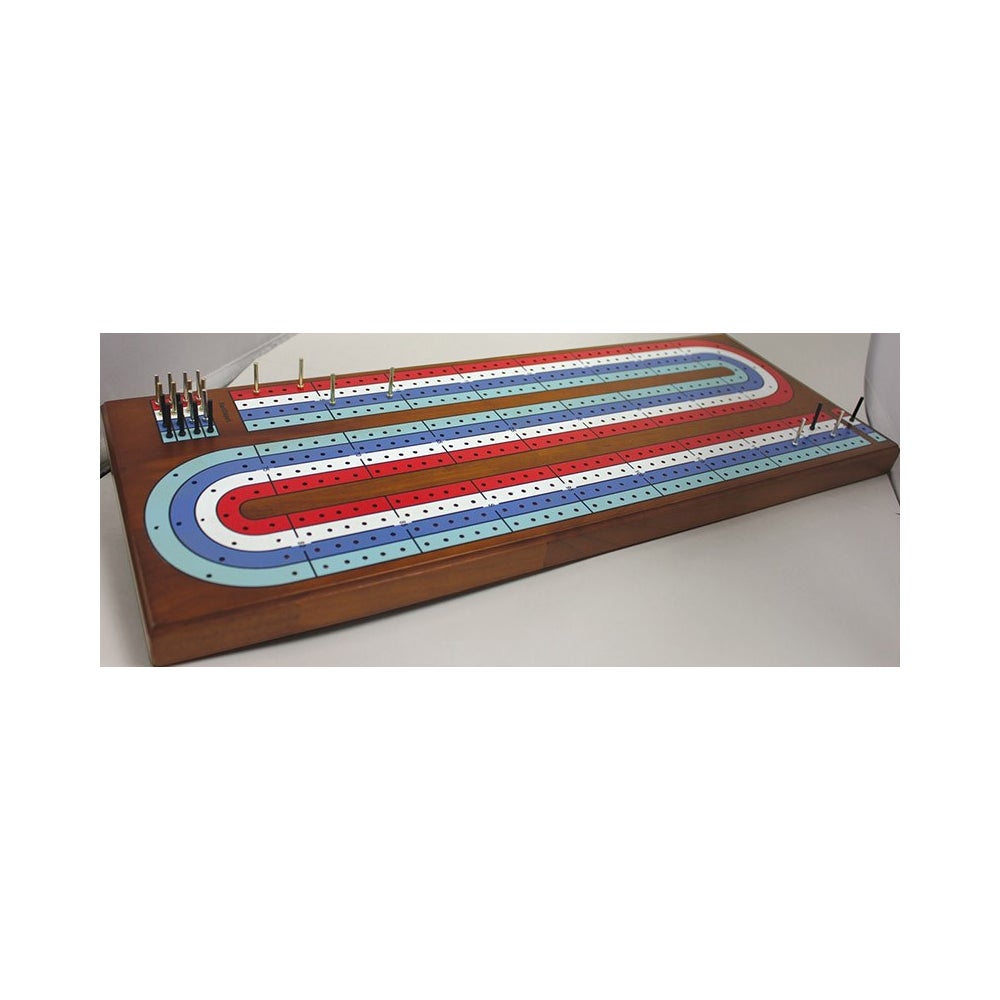 LARGE 4 TRACK CRIBBAGE BOARD (4) BL